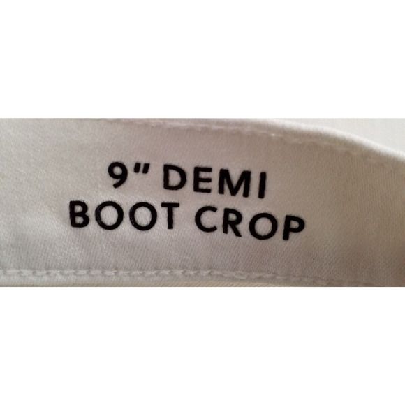 J Crew Womens T31 9" Tall Demi Boot Crop Jean White Stretch High Waist BQ302 - Picture 5 of 8